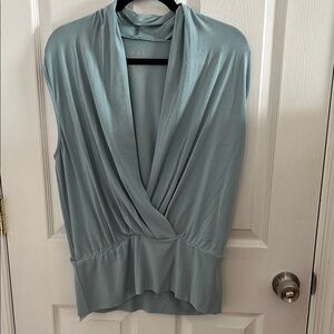 OGL Surplice Wrap Tank Top - Sky Bubble NWT